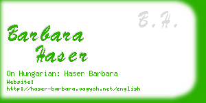 barbara haser business card